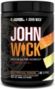 Jacked Factory X John Wick - Wick Mode Pre Workout Powder - Intense Energy, Battle-Ready Focus, Unstoppable Forpliktelse, og ren vil - 40 Serveringer, siste tropiske soloppgang