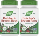 Naturens vei slakter's Broom Root, Tradisjonell ben vei støtte*, 100 vegansk kapsler (pakke med 2)