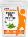 BulkSupplements.com Organic Pea Protein pulver - Plante Basert & Vegansk Protein pulver - Unflavored & Glutenfri, 30g per servering, 100g (3,5 oz) (Pack of 1)