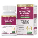Vaginale probiotika for kvinner pH-balanse med prebiotika - 60 milliarder CFU for Odor, Yest & Digestion - Cranberry for urinbåndstrakt og hormonal balanse - Vegan & ikke-GMO 90 kapsler