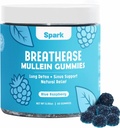 Mullein Gummies for Lungs - Lung Detox Gummies - Daglig respiratorisk Helse Støtte - Rengjøring for røykere - Allergy, Sinus og Mucus Relief - Mullein Leaf Extract for Lungs
