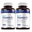 C-vitamin 1000mg kompleks med L-Lysine 500mg, sink gluconate 12mg, Bioflavonoider 300mg. Doctor formulerte magnesiumstearate gratis kosttilskudd for sunn immunsystem støtte. To flasker.(2)