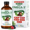 Maxi Helse Omega 3 For Kids Supplement - Kosher Omega 3 Kids Fiskeolje væske med DHA & EPA - flytende fiskeolje Supplement med fruktig Burst Flavor å støtte Mood, Hjerne, Fokus, Bein og øyne (8 oz)
