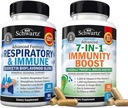 BioSchwartz Respiratory & Immune Lung Support Supplement med Quercetin (1 måneds forsyning) Plus 7 i 1 Immune Support Supplement med antioksidanter (2 måneders forsyning)