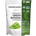 MRM Ernæring økologisk Grønn Banan pulver | Superfoods | Høyfiber | Flour Alternative | Prebiotiske Fiber | 40 Serveringer
