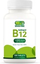 Vitamin B12 1000 mcg, 120 tabletter, Naturlig Cherry Flavor, Glutenfri, Ikke-GMO, Sukkerfri, Hurtigoppløselig