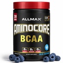 ALLMAX Ernæring Aminocore BCAA – 8G BCAA – 100% ren gren kjedede aminosyrer – Glutenfri - Blå bringebær - 315 Gram