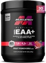 MuscleTech Platinum Essential Aminosyrer Supplement med elektrolytter, fruktpunch - Pre-Workout pulver for energi, muskelvekst og styrkebygger - EAA Complex for menn og kvinner - 30 Services