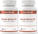 Brain Booster Supplement - Brain Power Nootropic Supplement - Hjernepiller for fokus, minne, klarhet, energi og bedre konsentrasjon med Alpha-GPC, L-Theanine, Rhodiola, Ginseng, Guarana (Pack of 2)