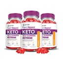 Rettferdige Laboratories (3 Pack Fast Rippet Keto ACV Gummies Extreme 2000MG Rask Rippet Keto Gummies Apple Cider Vinegar Formulert med Pomegranate Beet Juice pulver B12 Vegansk Ikke GMO 180 Gummys