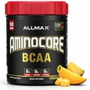ALLMAX Ernæring Aminocore BCAA, Pineapple Mango - 945 g pulver - 8,18 gram grened kjede Aminsyrer per servering - med B-vitaminer - Ingen fyllstoffer eller ikke-BCAA Aminos - sukker gratis - 90 serveringer