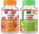 Livbar sink Kids + gurkemeie curcumin Kids, Gummies Bundle - Great Tasting, Vitamin Supplement, Glutenfri, GMO Gratis, Chewable Gummy