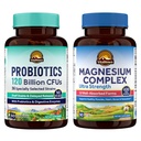 Vitalitown Probiotic + Magnesium Bundle (pakke med 2) Probiotika 120 milliarder (artikkel 1) & 6-i-1 Magnesiumkompleks (element 2)