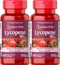 Puritan Pride Premium Lycopen 40mg, Diett Supplement for prostata, Antioksidant, hjerte helse, og generell helse støtte, 2 måneders forsyning, 60 Rapid Release Softgels, 2 pakke