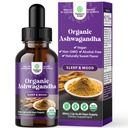 USDA Organic Ashwagandha flytende dråper - Ashwagandha Root Extract for stress og Mood Support - Delicious ren adaptogen drops for voksne - alkohol-fri urte tinkturer for hvile - 30 ml flaske