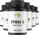 Golden Etter 50 VpMax-9 - Sight Care og Antioksidant Supplement med øyevitaminer, lutein, Lycopen og Bilbær ekstrakt - 6 flasker