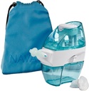 Navage reiser Bundle - Nasal irrigasjonssystem - Saline Nasal rengjøringssett med 1 Nese Cleaner, 30 Salt Pods og Sky Blå reisepose