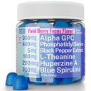 Alpha GPC Huperzine En FosfatidylSerin L-Theanine Blå Spirulina Bioperin Gummier, Alfa-GPC Huperzine-A Fosfatidyl Serin L teanin Supplement, pulverkapsler Tabletter Flytende kosttilskudd Alt