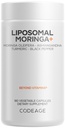 Kodeasje Liposomal Moringa+ Supplement, 400 mg Moringa 50:1 Ekstrakt - 20 000 mg Moringa Oleifera Leaf Ekvivalent - Turmeric, Ashwagandha, Black Pepper, 3-måneders Supply, Vegan Moringa pulver - 180 kapsler
