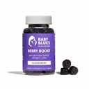 Baby Blues Berry Boost for mødre, immunisme eldrebær gummier immun støtte Supplement med vitamin C og sink for voksne, ikke-GMO immunsystem vitaminer booster vegansk glutenfri gummi, 60pcs