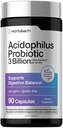 Horbäach Probiotic for kvinner og menns digestiv helse | 3 milliarder CFU 90 kapsler | Ikke-GMO & Glutenfri