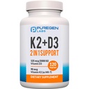 2 i 1 høy styrke formel 90mcg vitamin K2 (MK7) og 5000 IE vitamin D3 Supplement I ikke-GMO formel, lett å svelge vitamin D & K kompleks, 120 kapsler I 4-måneders forsyning