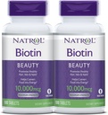 Narl Biotin Beauty Tabletter, fremmer sunnt hår, hud og negler, hjelper støtte energimetabolisme, bidrar til å konvertere mat til energi, maksimal styrke, 10.000mcg, 100 count (Pack of 2)