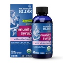 Mammas Bliss Organic Elderberry Syrup & immunitet Økt med vitaminer, Prebiotika og Echinacea for barn og voksne 1 år+, 3 Fl Oz