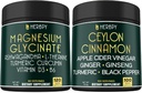 Bundle 6in1 Magnesium Glycinate Kosttilskudd & 6in1 Premium Ceylon Cinnamon Kosttilskudd - Relaxation, Relaxing dag & natt, Immune, Hjerte, Digestion og kroppsbalanse støtte