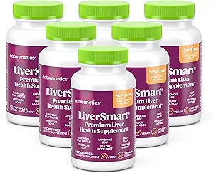 LiverSmart - Liver Cleanse & Repair Formula med europeisk melke Thistle, Silymarin, Artichoke, Dandelion, Yellow Dock Root, Beet Root - Supplement til bistand, Forny og støtte Liver Helse (6)