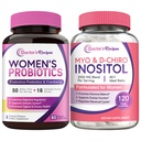 Legens oppskrifter Women's Probiotics and Inositol Bundle - Gut, Vaginal, urin og reproduktiv helse for kvinner