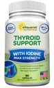 aSquared ernærings Premium Thyroid støtte Supplement med jodin (180 kapsler) - Beste Herbal & Vitamin Complex piller m / B12, Ashwagandha, Bladderwrack & Kelp - Hjelper for sunn hormon & energi