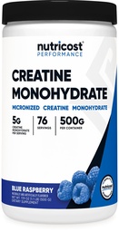 Nutricost Kreatin Monohydrat pulver (blå bringebær), 500 gram (1,1 LBS)