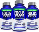 Focus Factor Adults Extra Styrke, 120 Count-Brain Supplement for minne, konsentrasjon, fokus-DMAE, vitamin D, DHA-Brain Health Supplement - Trusted Formula-Brain Vitaminer, Fokus piller (3 Pakke)