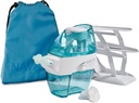 Navage Deluxe Bundle Nasal Irrigation System - Saline Nasal rengjøring Kit med 1 Nese Cleaner, 20 Salt Pods, Sky Blå reiseveske og 1 Countertop Caddy....