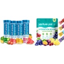 Venture Pal sukker gratis elektrolyte pulver pakker & Chewable Fast-Melt Electrolyte Tabletter, Sport Electrolyte for løping sykkel sport næring...