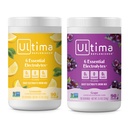 Ultima Replenisher Electrolyte Powder Drink Mix Bundle - Sukkerfri – Lemonade og Grape, 90 Serveringer – Hydration pulver - 6 Nøkkelelektrolytter og spormineraler – keto vennlig, ikke-GMO