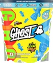 GHOST Hydration Packets, Sour Patch Kids Blå Bringebær, 12 Sticks, Electrolyte Powder - Drikkeblanding Supplement med magnesium, Kalium, Kalsium, Vitamin C - Vegan, Gratis Soya, Sukker & Gluten