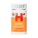 Habit Energy Supplement (60 kapsler) - Ny look, støtter energi, årvåkenhet og fokus, Naturlig kaffe, vitaminer B & C, Grønn te ekstrakt, Vegansk, Ikke-GMO (1 pakke)