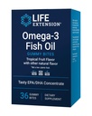 Life Extension Omega-3 Fish Oil Gummy Bites, EPA DHA Fatty syrer, høydose EPA DHA støtte i en Delicious tyggeform, ikke-GMO, Glutenfri, 36 Gummy Bites