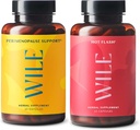 Wile Perimenopause støtte + Hot Flash kosttilskudd, 2-Pack Menopause støtte for kvinner, (2) flasker med 60 kapsler hver, 120 Totalt