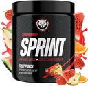 6AM Run Sprint - Pre Workout pulver for Instant Energy Boost for Cardio og Focus - Ingen Jitters, høy energikondisjonering formel - Alt naturlig, Keto, Vegansk (Fruit Punch, full flaske)