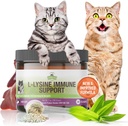 Strawfield Kjæledyr L-Lysine Immune Support for Cats & Kittens - 200g Kylling Lever Flavor Granuler med Scoop, Immune Helse Supplement Cat Cold Relief, Sneezing, Congestion, Running Nese, Vannige øyne