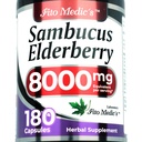 Lab - Elderberry - Sambucus Elderberry 8000 mg, 180 kapsler - Elderberry Capsules - Black Elderberry - Immune Support Supplement-vitaminer for kvinner og menn, Ultra høy absorpsjon