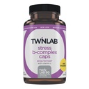 Twinlab Stress B-Complex Caps - komplett B-Complex & 1000 mg Vitamin C - Energistøtte Supplement med vitamin B12 og B6-100 Kapsler