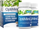 Optiminert Bacopa Monnieri Brain Supplement for minne og fokus, Nootropics med fosfatidyserin, Huperzine A, Ikke-GMO, klinisk studerte ingredienser, 64 kapsler