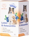 Lutein for hunder og katte øye kosttilskudd Astaxanthin Alle naturlige uovertruffen menneskelig klasse støtte tear Stain Immune, Lutein utgitt fra USA, forbedre visjon helse antioksidanter - 2,8 Oz