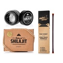 NATURAL SHILAJIT Resin - 20 Gram Shilajit Supplement med Fulvic Acid & Trace Minerals & Shilajit Honning Sticks 7 Count