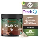 EarthNutri PeakO2 Workout Supplement - Mushroom Supplement for pre trening utholdenhet og atletisk ytelse – Ingen tilsetningsmidler, Ingen fyllemidler – støtter utholdenhet, styrke og gjenoppretting - 60 serveringer