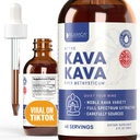 Rejuvica Health Kava Kava Root Extract Supplement - Aktiv Kava Kava - Potent avslapning og ro - Flytende ekstrakt - Piper Methysticum - Noble Variety - naturlig forekommende Kavalactones - 48 Serveringer